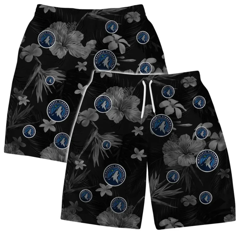 Minnesota Timberwolves Floral Hawaiian Shirt