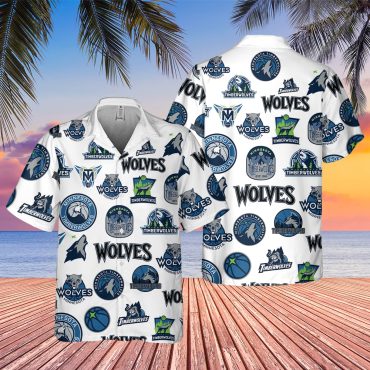 Minnesota Timberwolves Iconic Logo Hawaiian Shirt