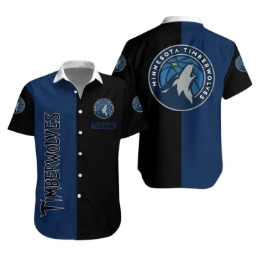 Minnesota Timberwolves Split Design Hawaiian Shirt