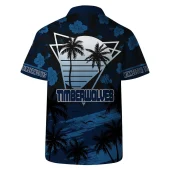 Minnesota Timberwolves Sunset Horizon Hawaiian Shirt Back - TeeAloha