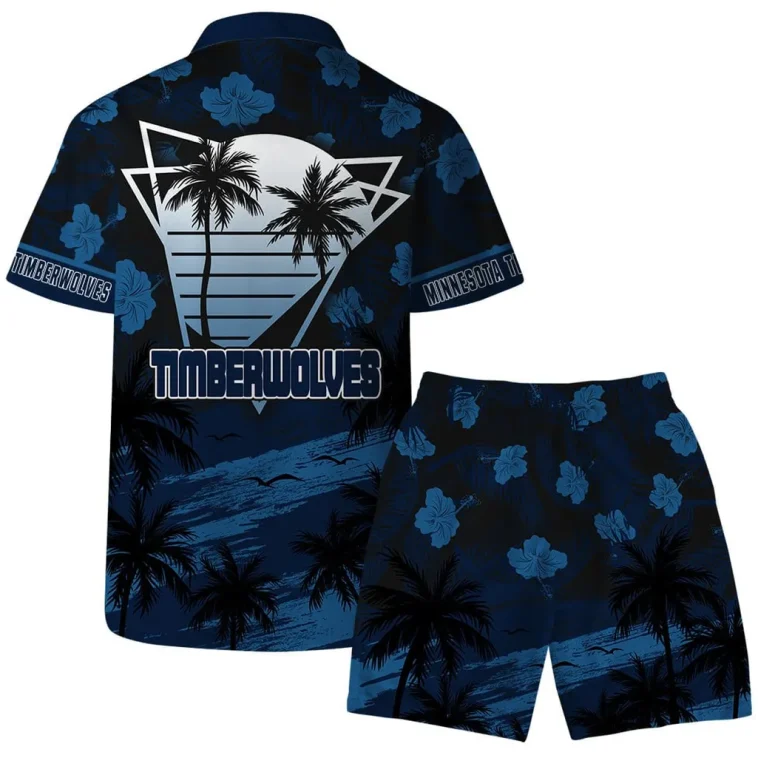 Minnesota Timberwolves Sunset Horizon Hawaiian Shirt