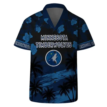 Minnesota Timberwolves Sunset Horizon Hawaiian Shirt