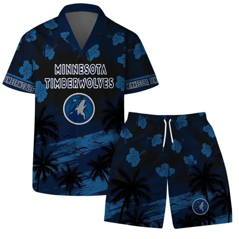 Minnesota Timberwolves Sunset Horizon Hawaiian Shirt