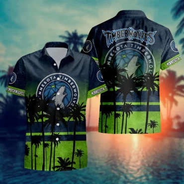 Minnesota Timberwolves Sunset Vibes Hawaiian Shirt