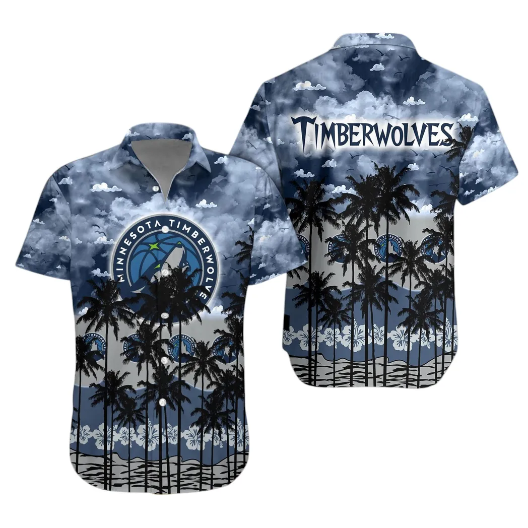 Minnesota Timberwolves Tropical Sky Hawaiian Shirt