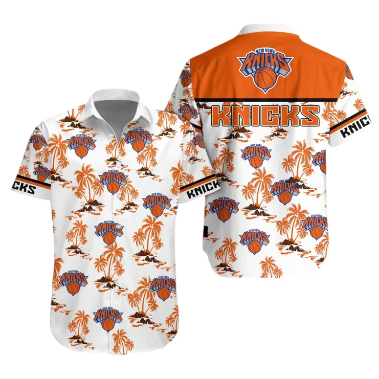 New York Knicks Paradise Hoop Hawaiian Shirt