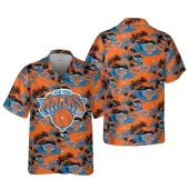New York Knicks Sunset Shore Hawaiian Shirt