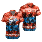 Oklahoma City Thunder Sunset Palms Hawaiian Shirt