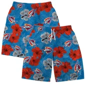 Oklahoma Thunder Hibiscus Tropical Hawaiian Short - TeeAloha