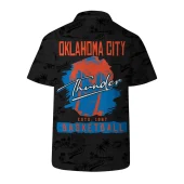 Oklahoma Thunder Retro Basketball Hawaiian Shirt Back - TeeAloha