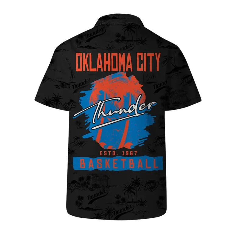 Oklahoma Thunder Retro Basketball Hawaiian Shirt