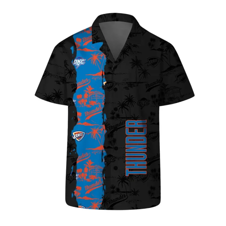 Oklahoma Thunder Retro Basketball Hawaiian Shirt