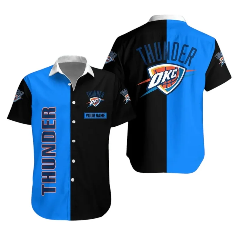 Oklahoma Thunder Split Design Hawaiian Shirt