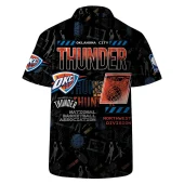 Oklahoma Thunder Tropical Hibiscus Hawaiian Shirt Back - TeeAloha