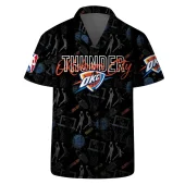Oklahoma Thunder Tropical Hibiscus Hawaiian Shirt Front - TeeAloha