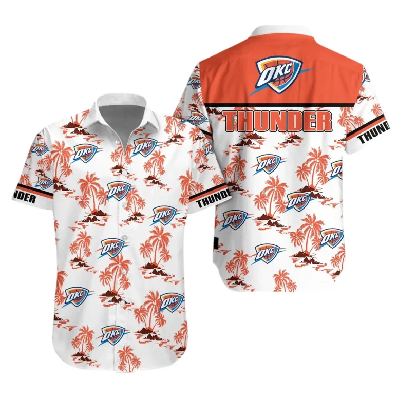 Oklahoma Thunder Tropical Sunset Hawaiian Shirt
