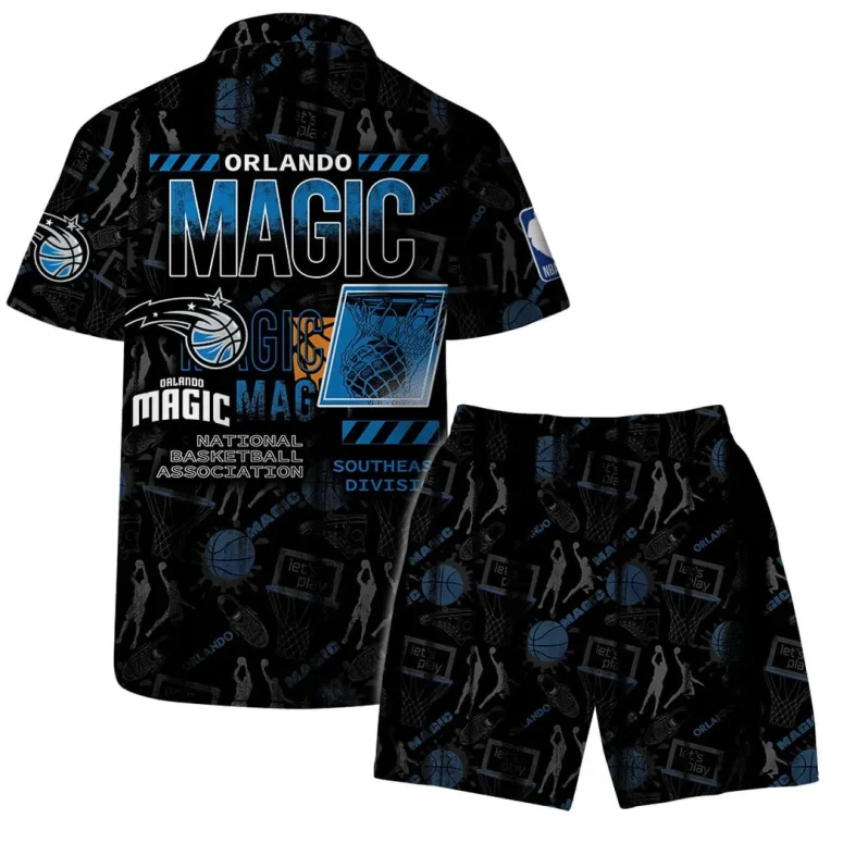 Orlando Magic Floral Court Hawaiian Shirt