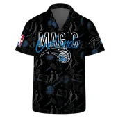 Orlando Magic Floral Court Hawaiian Shirt Front - TeeAloha