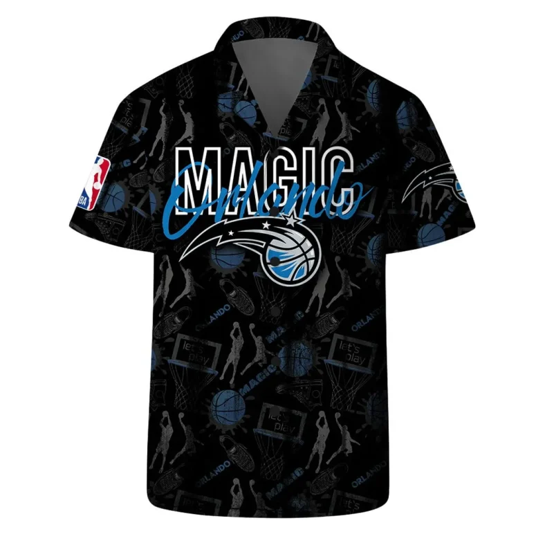 Orlando Magic Floral Court Hawaiian Shirt