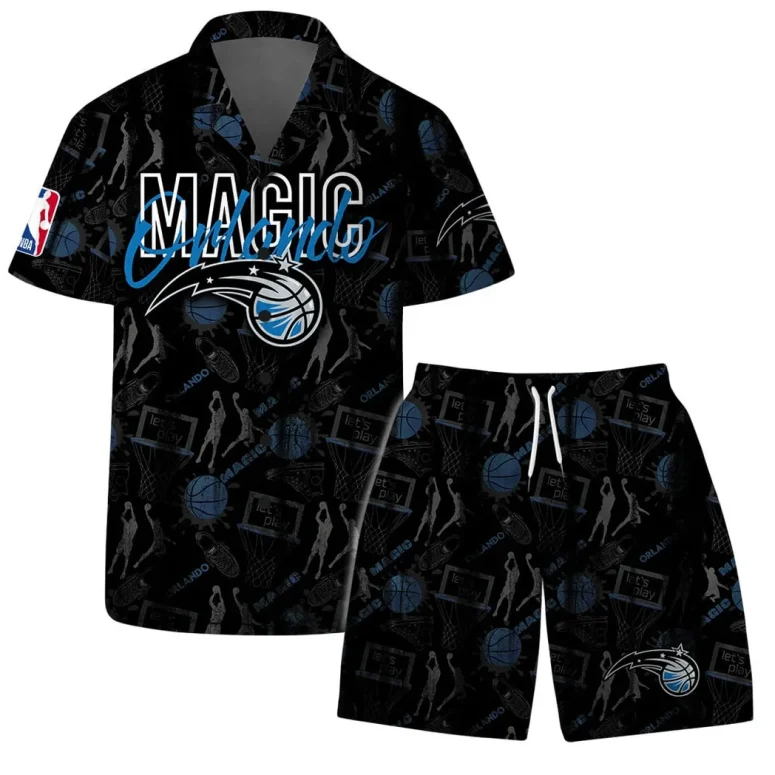 Orlando Magic Floral Court Hawaiian Shirt