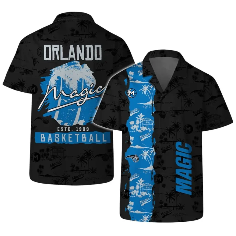 Orlando Magic Midnight Palms Hawaiian Shirt
