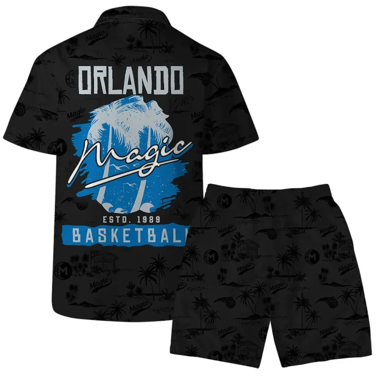Orlando Magic Midnight Palms Hawaiian Shirt