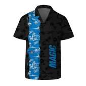Orlando Magic Midnight Palms Hawaiian Shirt Front - TeeAloha