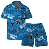 Orlando Magic Slam Dunk Hawaiian Shirt Front With Short - TeeAloha