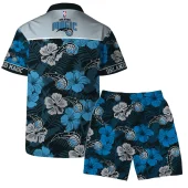 Orlando Magic Tropical Blossom Hawaiian Shirt Back With Short - TeeAloha
