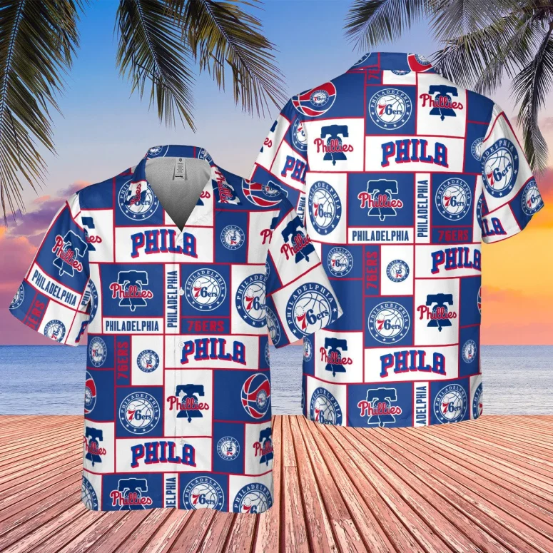 Philadelphia 76ers All-Star Heritage Hawaiian Shirt