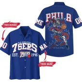 Philadelphia 76ers Court Legends Hawaiian Shirt