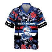 Philadelphia 76ers Nba Champs Hawaiian Shirt Front - TeeAloha