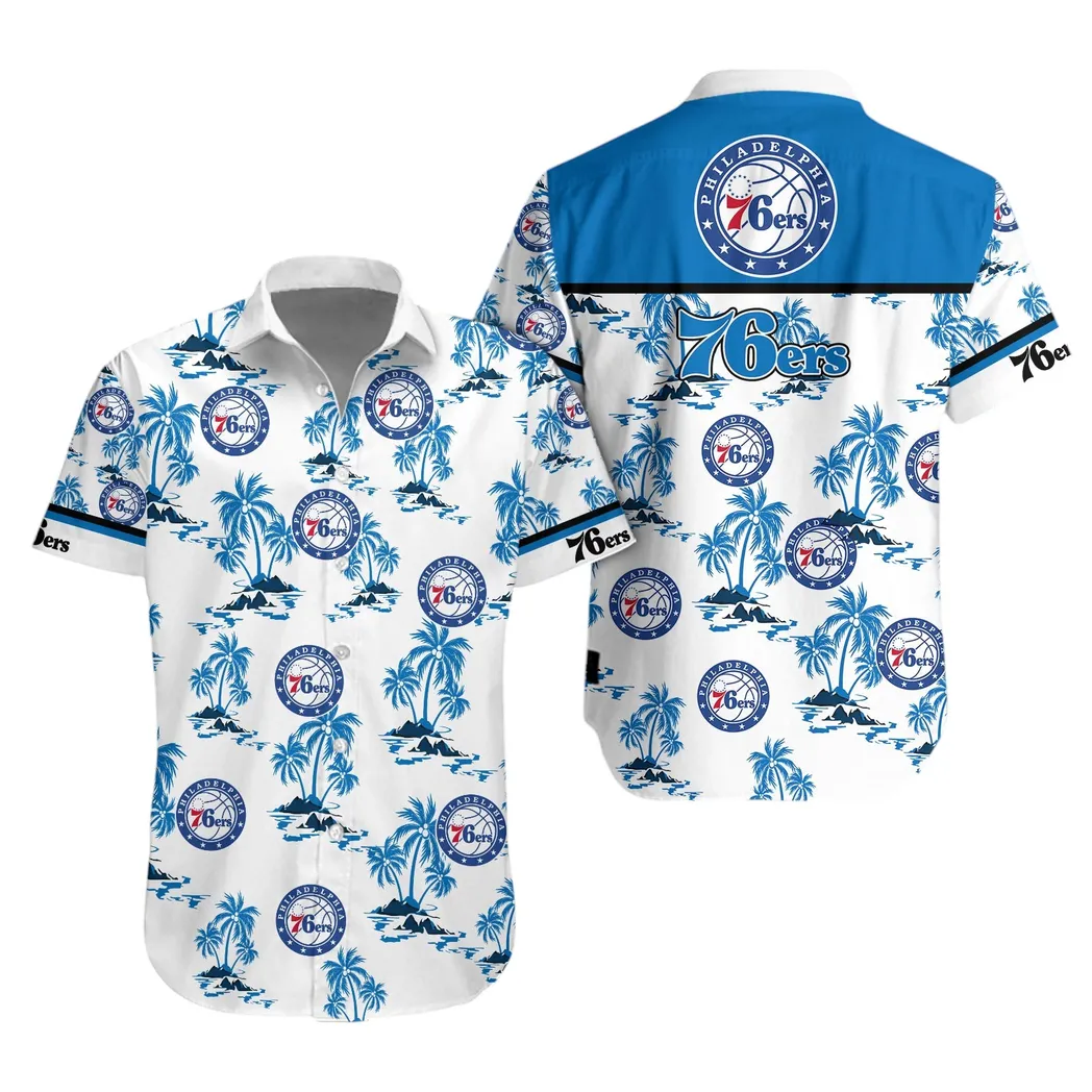 Philadelphia 76ers Palm Paradise Hawaiian Shirt