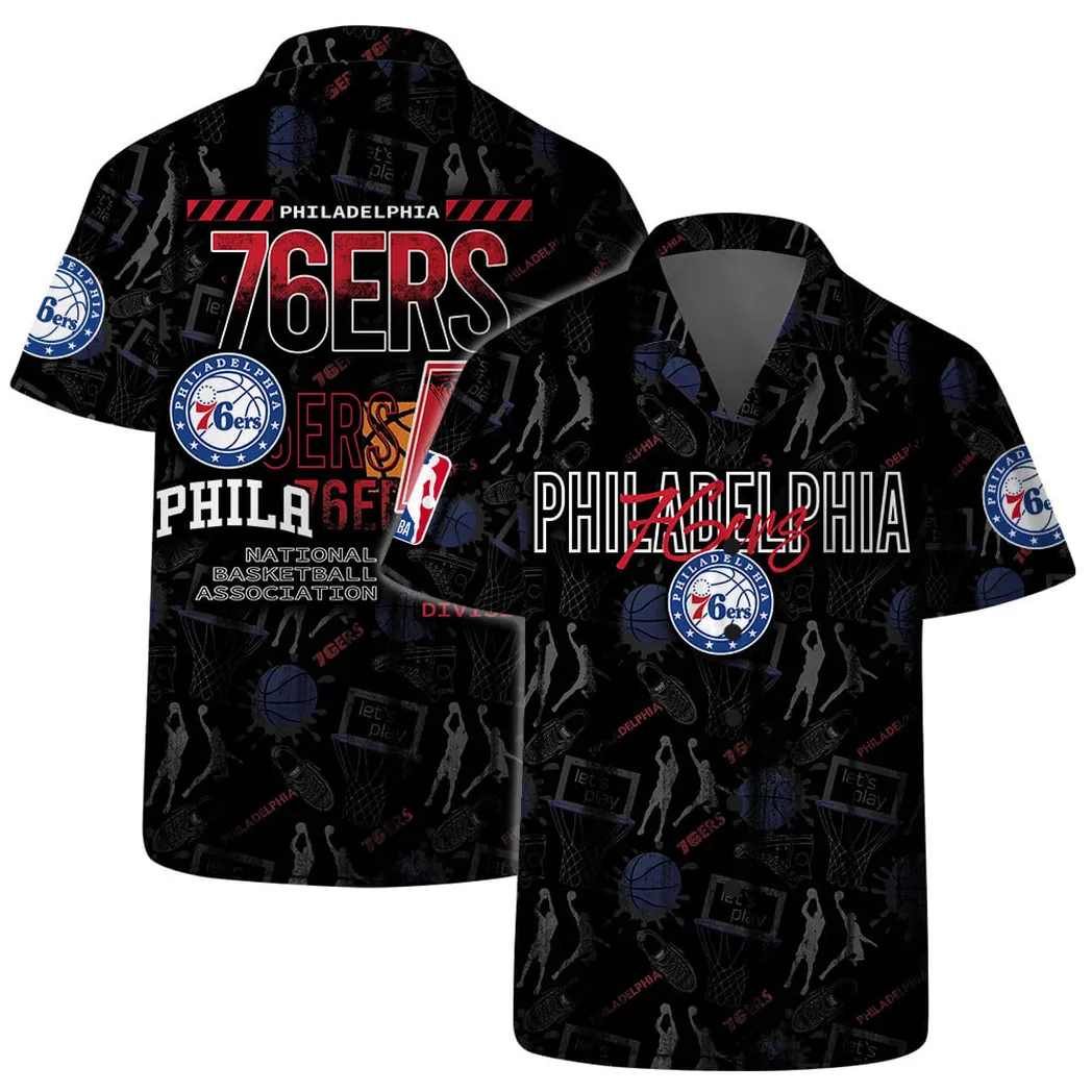 Philadelphia 76ers Slam Dunk Hawaiian Shirt