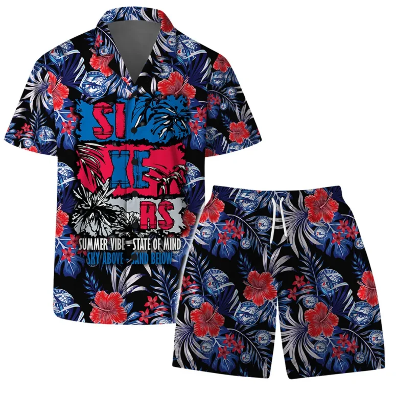 Philadelphia 76ers Summer State of Mind Hawaiian Shirt