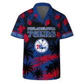Philadelphia 76ers Sunset Vibes Hawaiian Shirt Front - TeeAloha