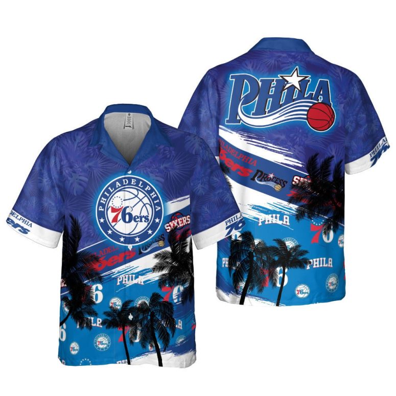Philadelphia 76ers Tropical Coastline Hawaiian Shirt