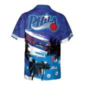 Philadelphia 76ers Tropical Coastline Hawaiian Shirt Back - TeeAloha