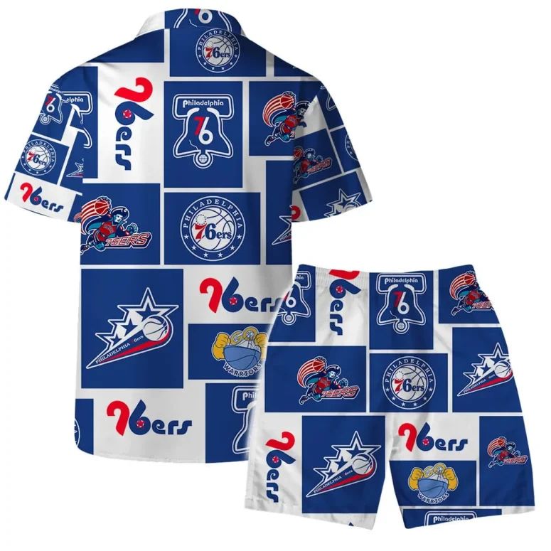 Philadelphia 76ers Vintage Logo Hawaiian Shirt