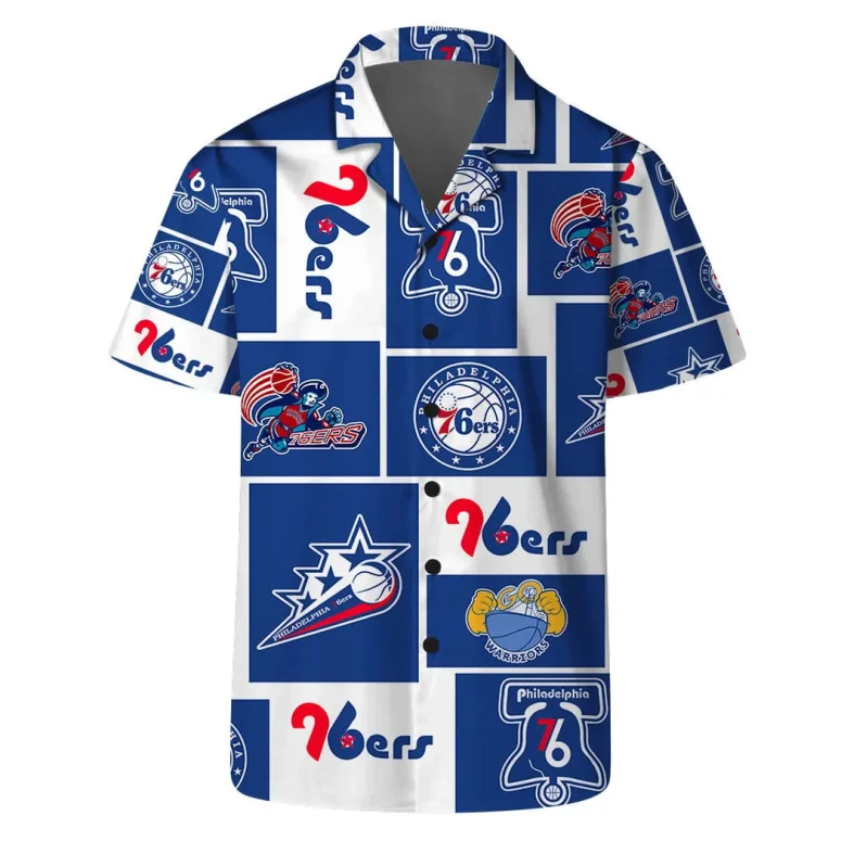 Philadelphia 76ers Vintage Logo Hawaiian Shirt