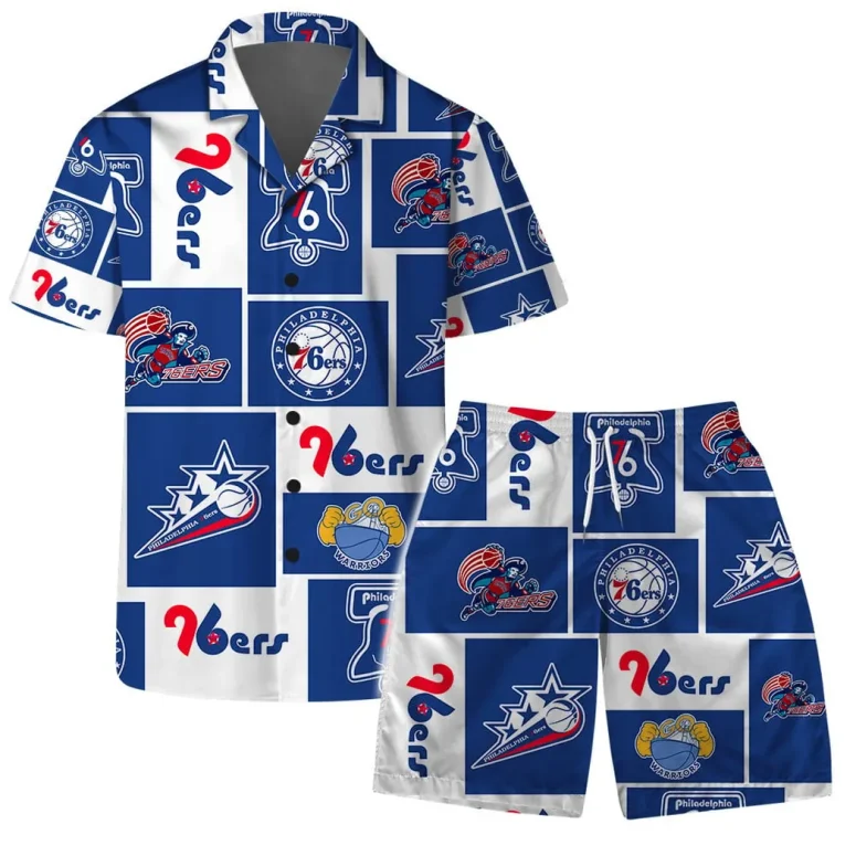 Philadelphia 76ers Vintage Logo Hawaiian Shirt