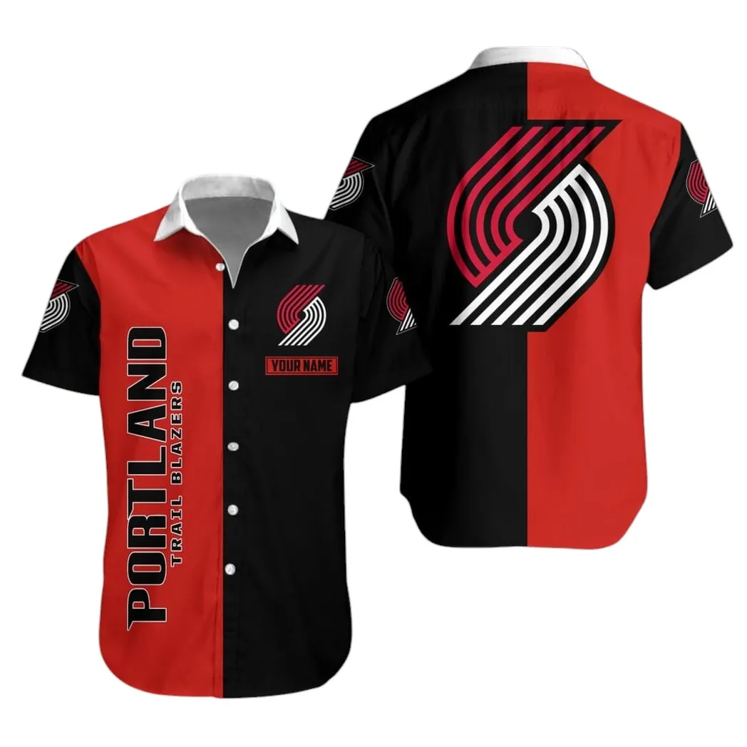 Portland Trail Blazers Custom Name Hawaiian Shirt