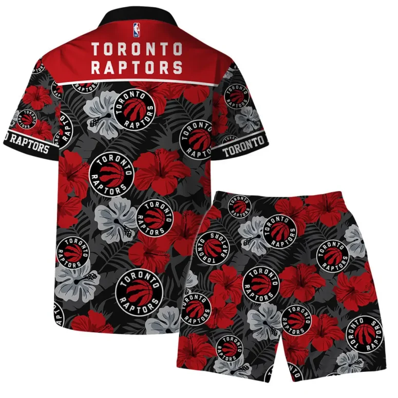 Toronto Raptors Tropical Floral Hawaiian Shirt