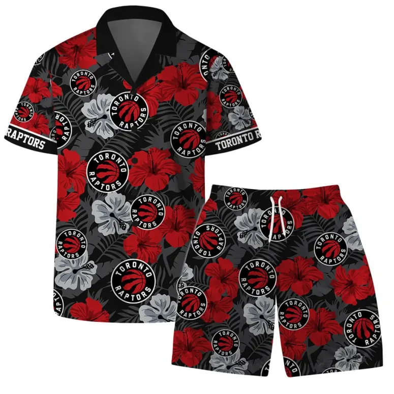 Toronto Raptors Tropical Floral Hawaiian Shirt