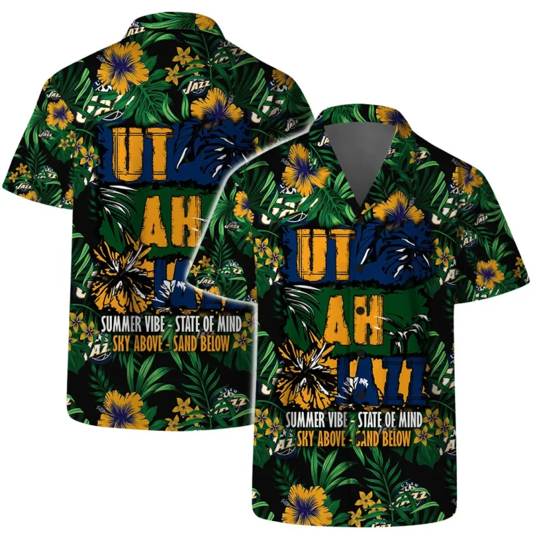 Utah Jazz Tropical Escape Hawaiian Shirt