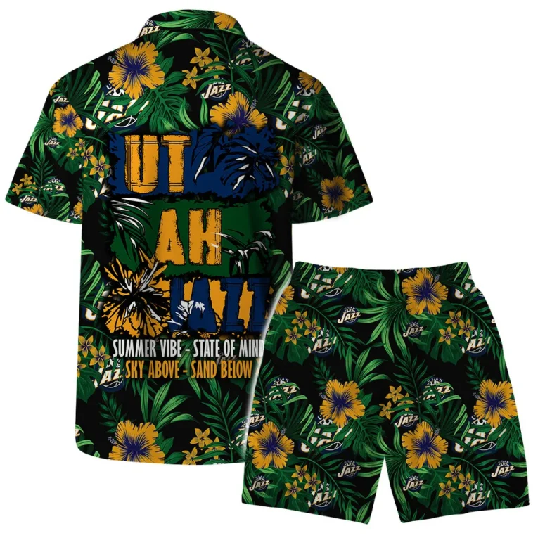 Utah Jazz Tropical Escape Hawaiian Shirt
