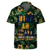 Utah Jazz Tropical Escape Hawaiian Shirt Front - TeeAloha