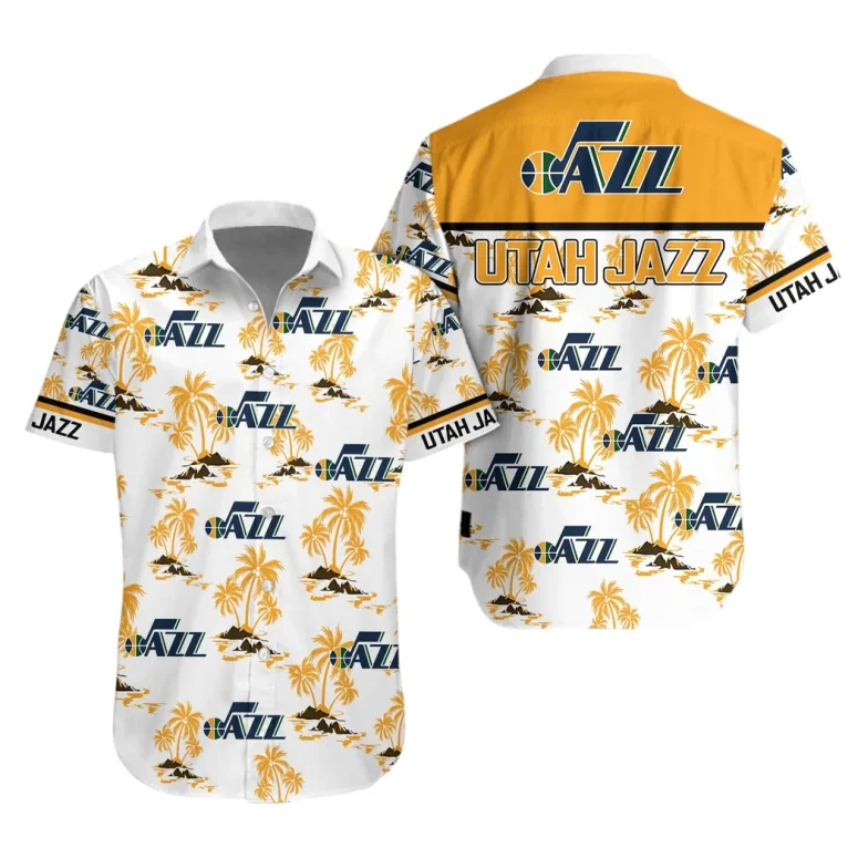 Utah Jazz Tropical Vibes Hawaiian Shirt