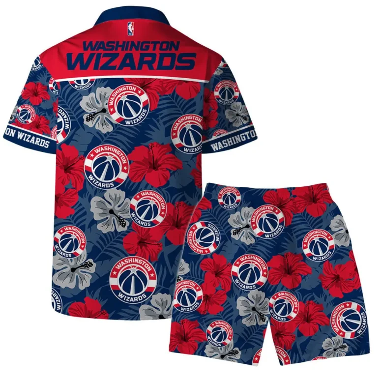 Washington Wizards Hibiscus Paradise Hawaiian Shirt