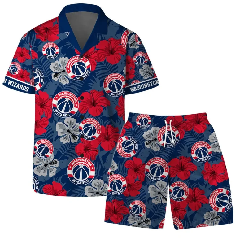 Washington Wizards Hibiscus Paradise Hawaiian Shirt